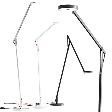 Modern String F1 Floor Lamp 3D model image 1 