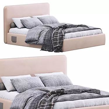 Sleek Argos Bed - Modern Design! 3D model image 1 