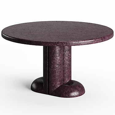Lava Rock Glazed Dining Table 3D model image 1 