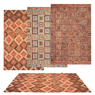 Variety Collection: 6 Rugs with VRayFur & Displacement 3D model image 1 