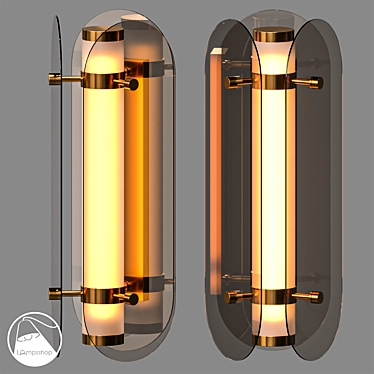 Elegant Chamod Wall Sconce 3D model image 1 