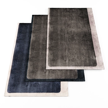 Modern Rugs Set: 6 Textured Pieces 3D model image 1 