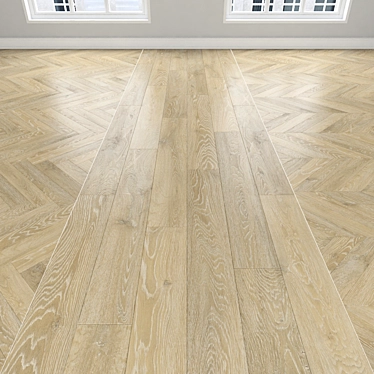 Oak Parquet: Herringbone, Linear, Chevron 3D model image 1 