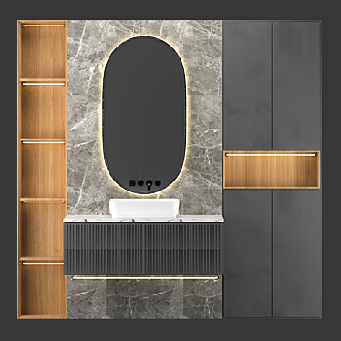 Versatile Bathroom Set: A105 3D model image 1 