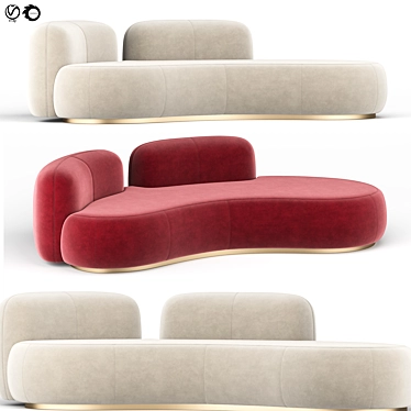 Modern Tateyama Sofa: Sleek and Stylish 3D model image 1 