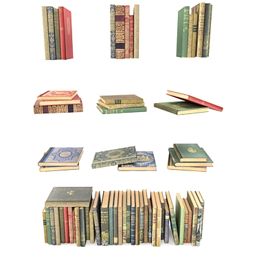 Antiquarian Book Collection - 37 Covers 3D model image 1 