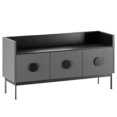 Modern Grey Chest of Drawers 3D model image 1 