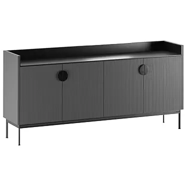 Modern Gray UNO Sideboard 3D model image 1 