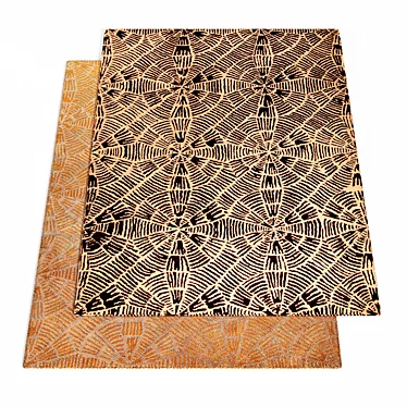 Maze Brown Area Rug 3D model image 1 