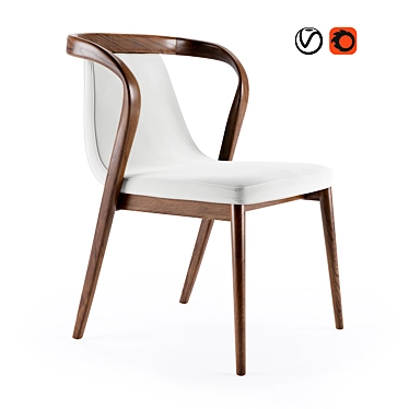 Crafted Comfort: Marconato Maurizio & Terry Zappa Armchair 3D model image 1 