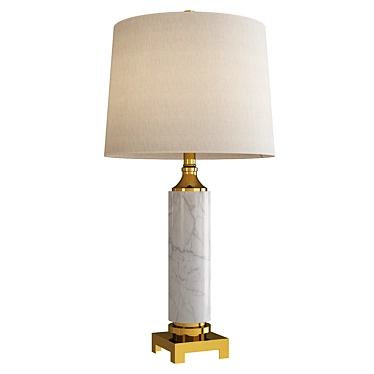 Elegant Crosby Round Table Lamp 3D model image 1 