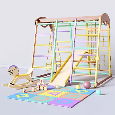 Compact Indoor Kids' Gaming Complex 3D model image 1 