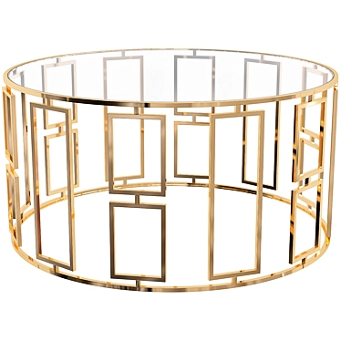 Elegant Gold Coffee Table: Worlds Away Jenny 3D model image 1 