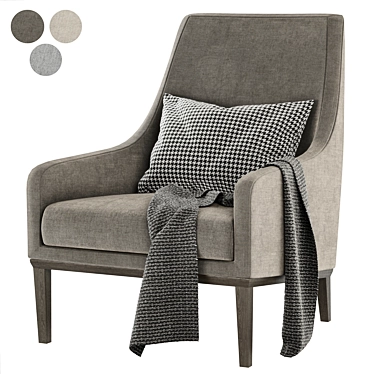 Luxurious Miles Armchair: Modern Comfort for Your Home 3D model image 1 