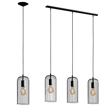 Elegant Roccamena Pendant Lamps 3D model image 1 