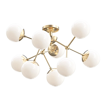 Berries White Matt 9: Modern Ceiling Light 3D model image 1 