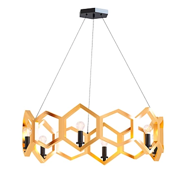 Moxie 6-Light Geometric Chandelier 3D model image 1 