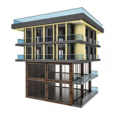 Title: Modern Detailed Building Model 3D model image 1 