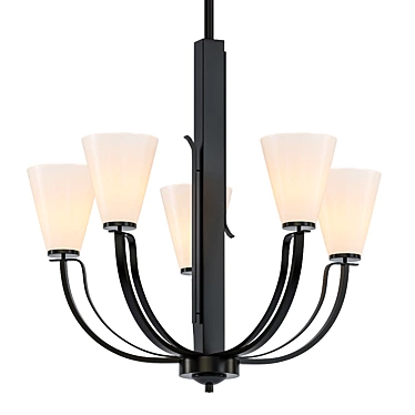 Elegant Mullican 5-Light Chandelier 3D model image 1 