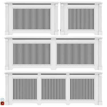 Elegant Radiator Screen Collection 3D model image 1 