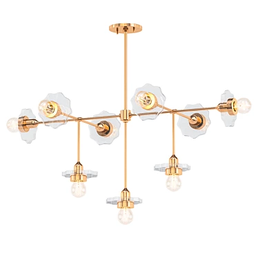 Vintage Elegance: Alexa 9-Light Chandelier 3D model image 1 