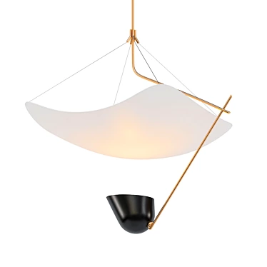 Sleek, Modern Angelo Pendant Light 3D model image 1 