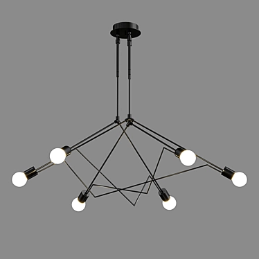 Divergence: Modern Bronze Pendant Light 3D model image 1 