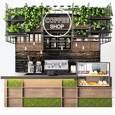 Cafe Oasis: Complete Coffee Bar 3D model image 1 