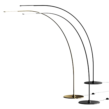 Elegant Oval Floor Lamps: Tonino Lamborghini Casa 3D model image 1 