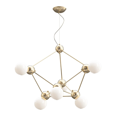  Futuristic Atom Lamp 3D model image 1 