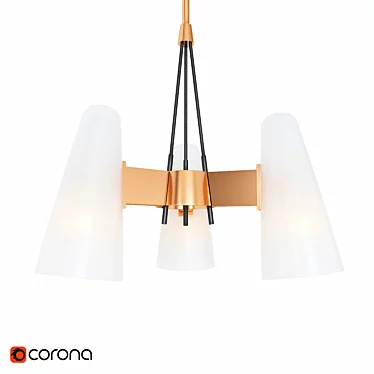 Elegant Montfaucon Pendant Light 3D model image 1 