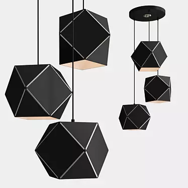 Modern NGon Pendant Light 3D model image 1 