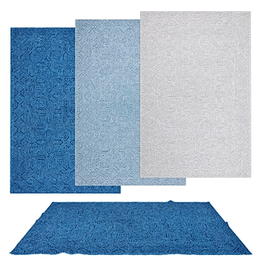 Versatile 6-Piece Rug Set 3D model image 1 