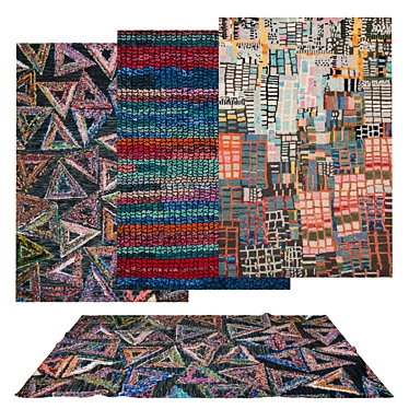 Premium Collection: Versatile & Stylish Rugs 3D model image 1 