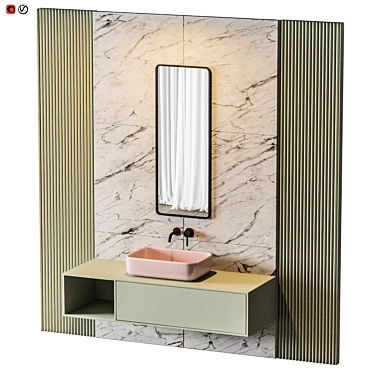 3Dmax Bathroom Set 3D model image 1 