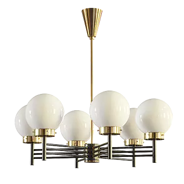 Art Deco 40 Studio Handle Chandelier 3D model image 1 