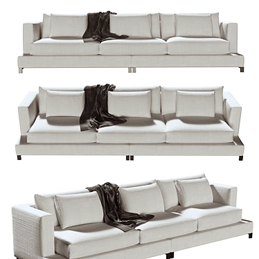 Burbury: Contemporary Comfort Sofa 3D model image 1 