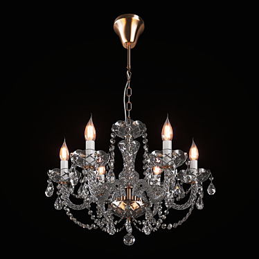 Elegant Crystal Chandelier 3D model image 1 