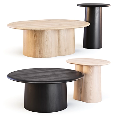  Nordic Oak: Proto Coffee & Side Tables 3D model image 1 