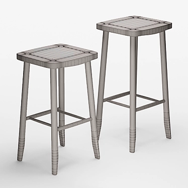 Sleek Stool: Stylish and Modern 3D model image 1 