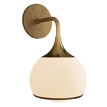 Reese Aged Brass Wall Sconce 3D model image 1 