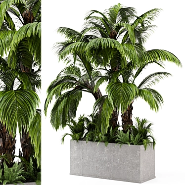  Outdoor Garden Bush and Tree Set 3D model image 1 