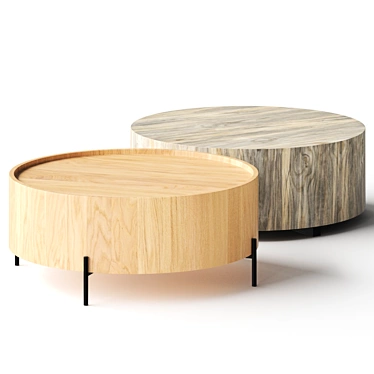 Modern Coffee Tables in Nausica & Boni Variants 3D model image 1 