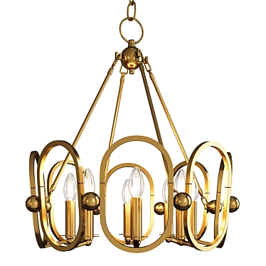 Elegant Metropolitan Clairpointe Chandelier 3D model image 1 