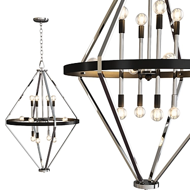 Elegant Tux Foyer Chandelier 3D model image 1 