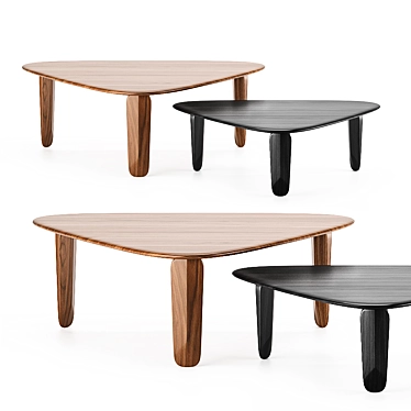 African-inspired KUYU Table Set 3D model image 1 