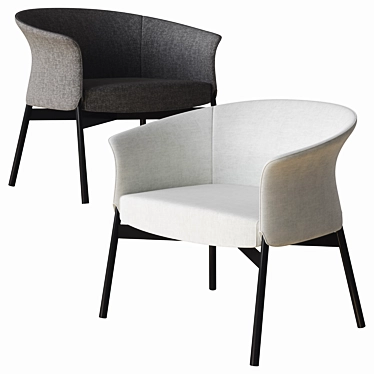 Gloria Low Armchair: Elegant Comfort 3D model image 1 