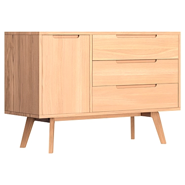 Jenson Oak Compact Dresser 3D model image 1 