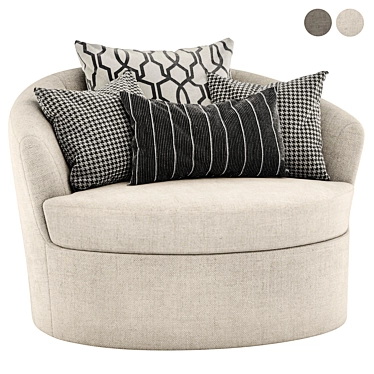 Malvern Swivel Chair: Stylish Comfort for Your Home 3D model image 1 