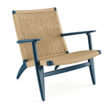 Classic Carl Hansen CH25 Rattan Lounge Chair 3D model image 1 
